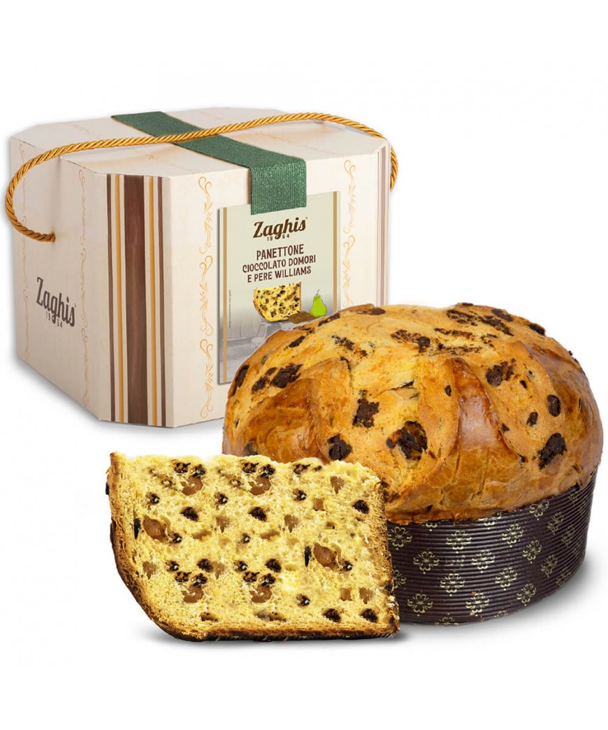 Panettone pyragas SCRIGNO su “Williams” kriaušėmis ir “Domori” šokoladu