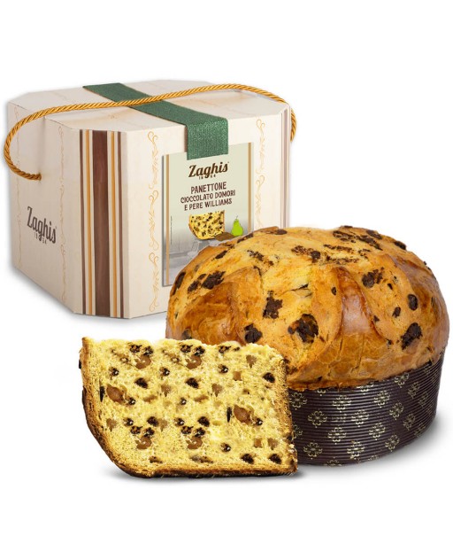 Panettone pyragas SCRIGNO su “Williams” kriaušėmis ir “Domori” šokoladu