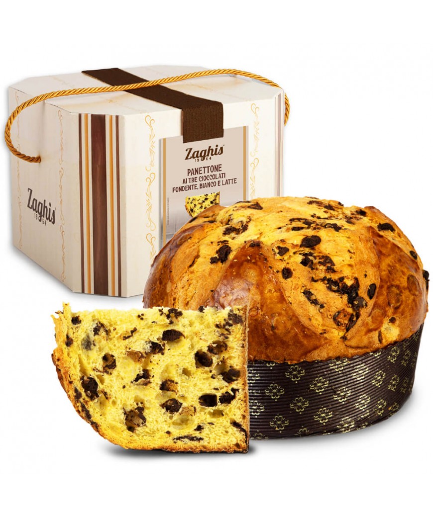 Panettone pyragas SCRIGNO trijų šokoladų skonio